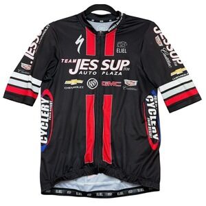 Eliel Cycling Jersey Mens L Black Red Specialized Full Zip Pockets Performance